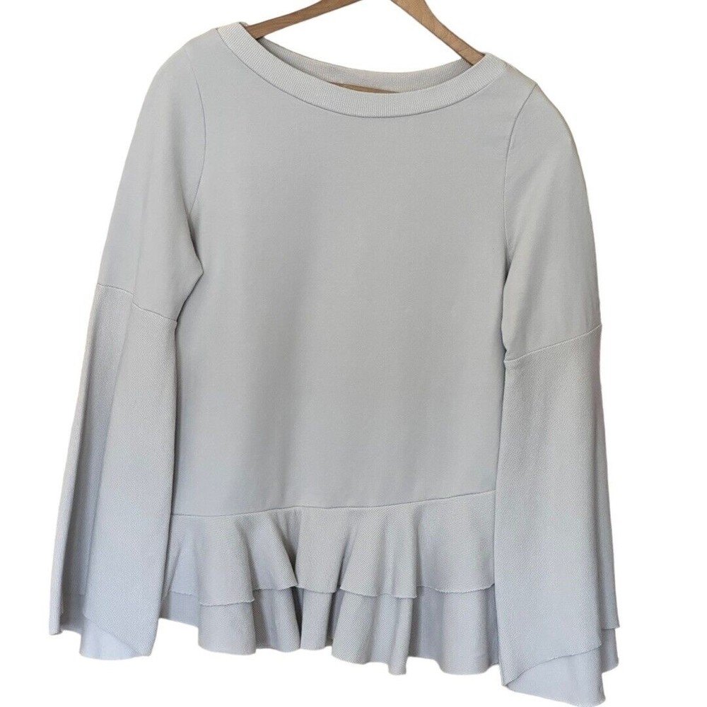 Alter’d State women’s cream bell sleeve tiered boho blouse Size Small